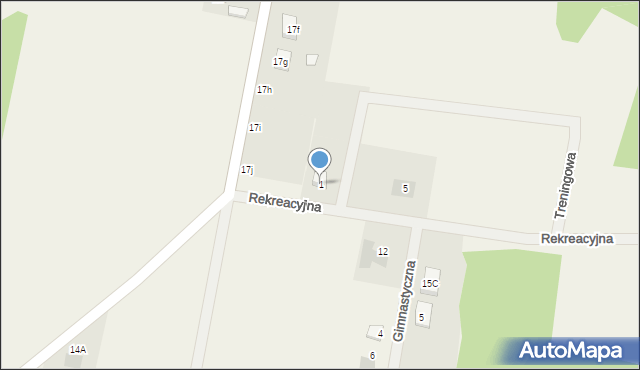 Zblewo, Rekreacyjna, 1, mapa Zblewo