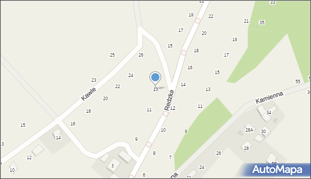 Zbychowo, Redzka, 13, mapa Zbychowo