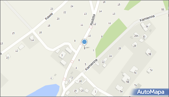 Zbychowo, Redzka, 8, mapa Zbychowo