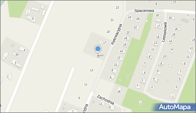 Zdziechów, Rekreacyjna, 15, mapa Zdziechów