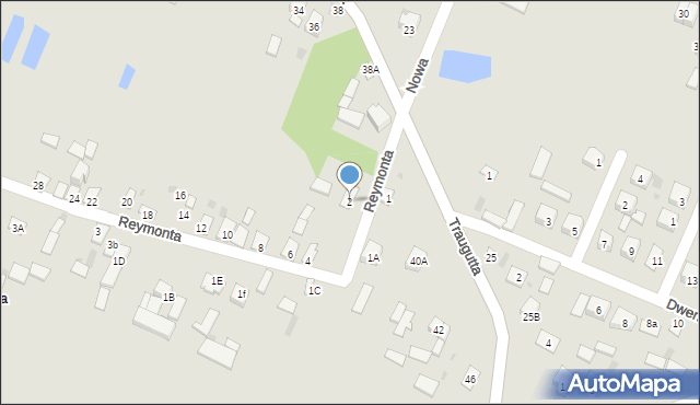 Żelechów, Reymonta Władysława, 2, mapa Żelechów