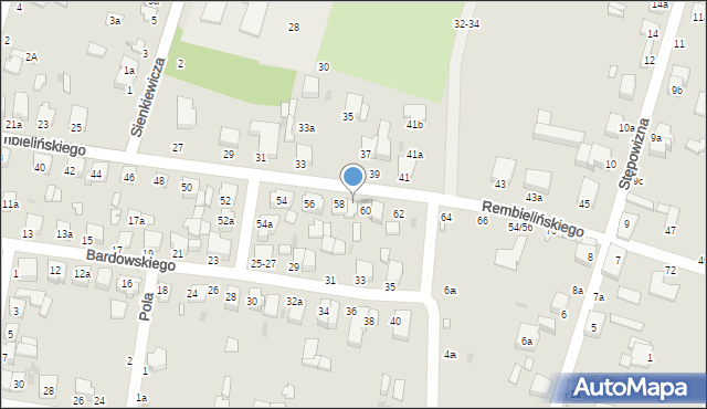 Zgierz, Rembielińskiego Rajmunda, 58A, mapa Zgierz