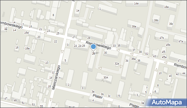 Zgierz, Rembowskiego Szczepana, ks., 28, mapa Zgierz