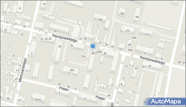 Zgierz, Rembowskiego Szczepana, ks., 34, mapa Zgierz