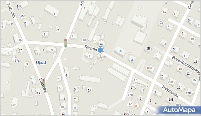 Zgorzelec, Reymonta Władysława, 13, mapa Zgorzelec