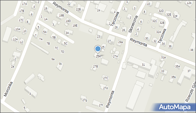 Zgorzelec, Reymonta Władysława, 25A, mapa Zgorzelec