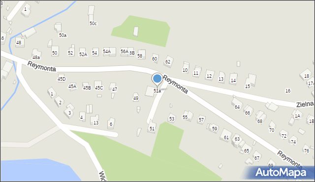 Zgorzelec, Reymonta Władysława, 51a, mapa Zgorzelec