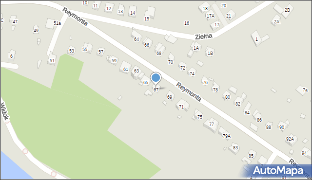 Zgorzelec, Reymonta Władysława, 67, mapa Zgorzelec
