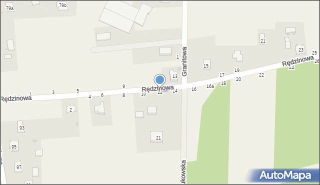 Zrębice, Rędzinowa, 12, mapa Zrębice