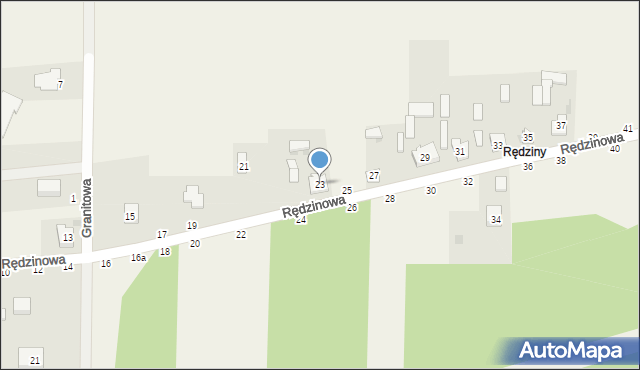 Zrębice, Rędzinowa, 23, mapa Zrębice