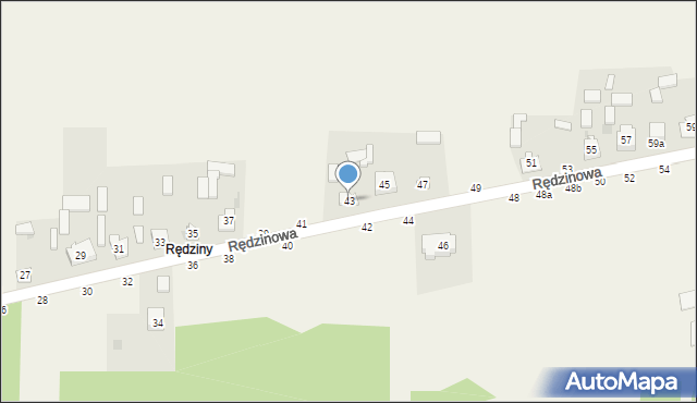 Zrębice, Rędzinowa, 43, mapa Zrębice
