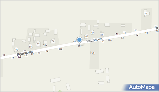 Zrębice, Rędzinowa, 56, mapa Zrębice