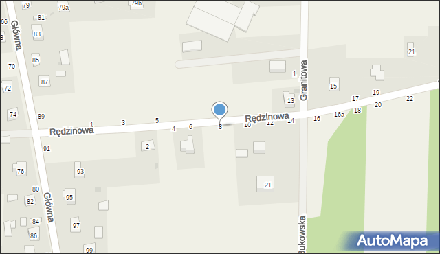 Zrębice, Rędzinowa, 8, mapa Zrębice