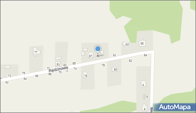 Zrębice, Rędzinowa, 89, mapa Zrębice