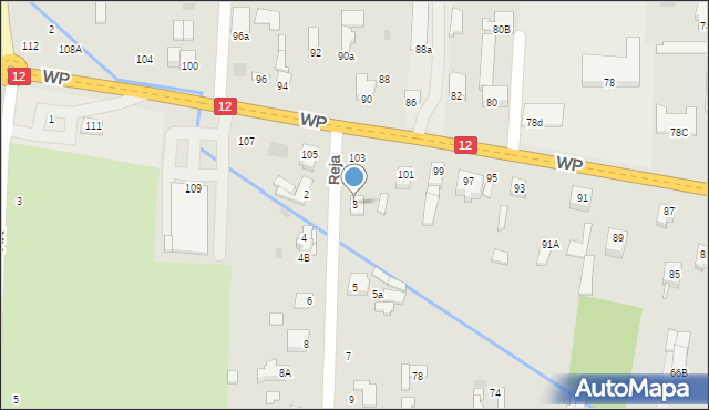 Zwoleń, Reja Mikołaja, 3, mapa Zwoleń