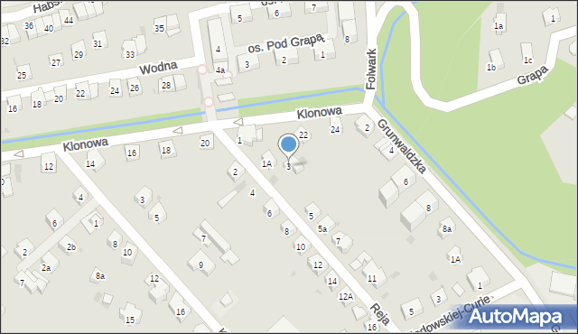 Żywiec, Reja Mikołaja, 3, mapa Żywiec