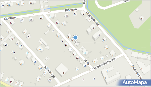 Żywiec, Reja Mikołaja, 7, mapa Żywiec