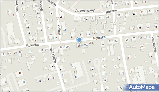 Wągrowiec, Rgielska, 18, mapa Wągrowiec