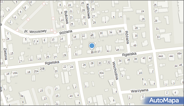 Wągrowiec, Rgielska, 35, mapa Wągrowiec