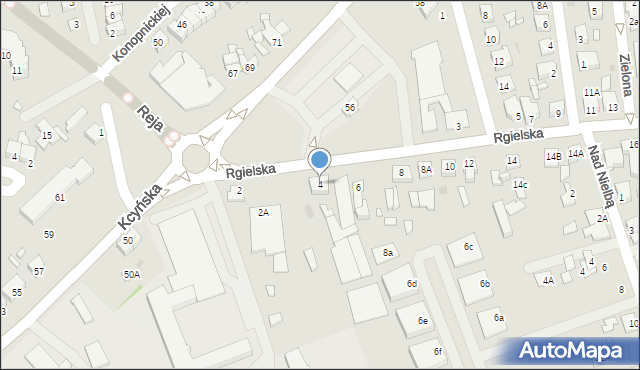 Wągrowiec, Rgielska, 4, mapa Wągrowiec