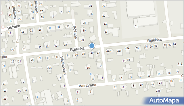 Wągrowiec, Rgielska, 40, mapa Wągrowiec