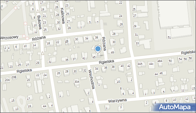 Wągrowiec, Rgielska, 47, mapa Wągrowiec