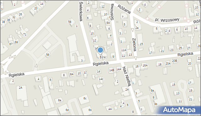 Wągrowiec, Rgielska, 5, mapa Wągrowiec