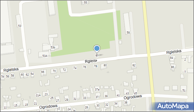 Wągrowiec, Rgielska, 57, mapa Wągrowiec