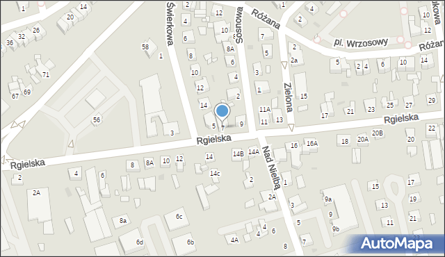 Wągrowiec, Rgielska, 7, mapa Wągrowiec