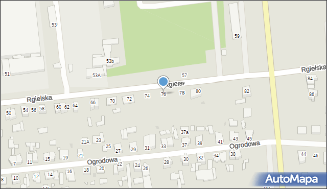 Wągrowiec, Rgielska, 76, mapa Wągrowiec