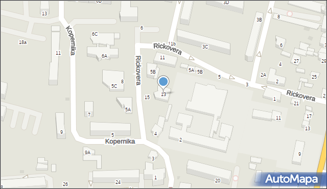 Maków Mazowiecki, Rickovera, adm., 13, mapa Maków Mazowiecki