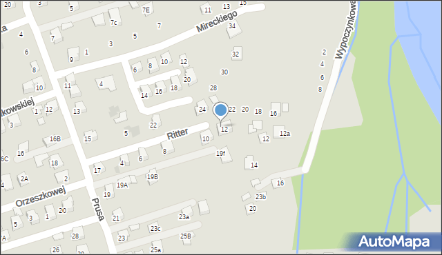 Nowy Sącz, Ritter Marii, 14, mapa Nowego Sącza