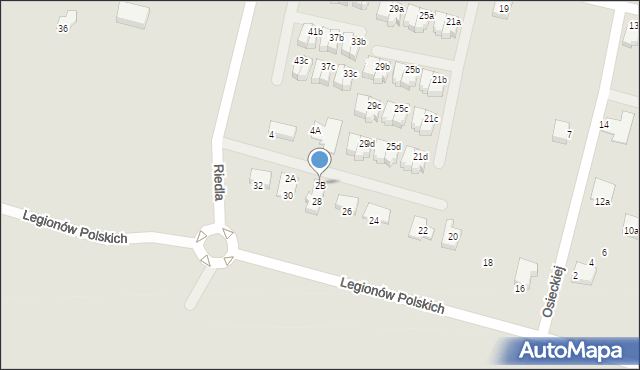 Słupsk, Riedla Ryszarda, 2B, mapa Słupska