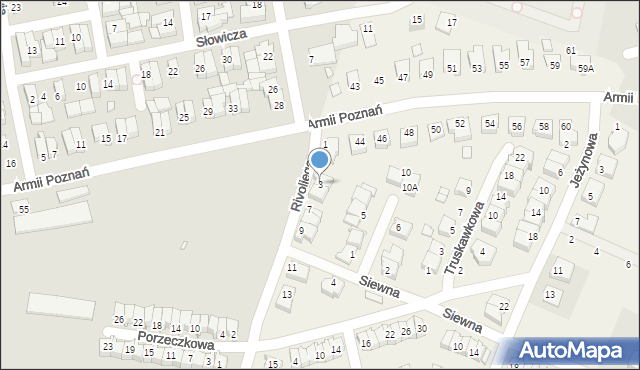 Zalasewo, Rivoliego Józefa, 3, mapa Zalasewo