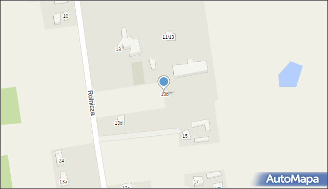 Aleksandria Pierwsza, Rolnicza, 13b, mapa Aleksandria Pierwsza