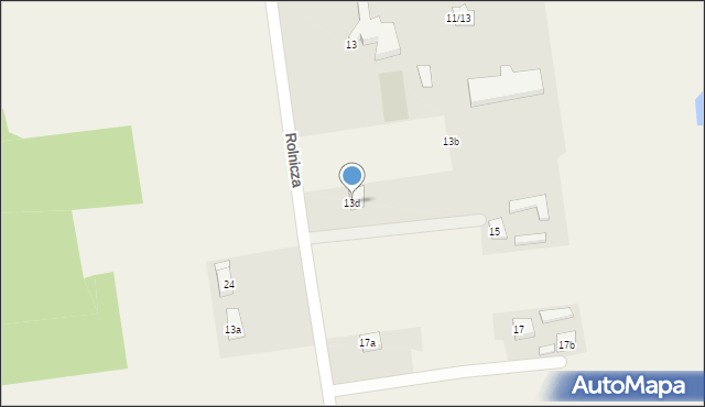 Aleksandria Pierwsza, Rolnicza, 13d, mapa Aleksandria Pierwsza