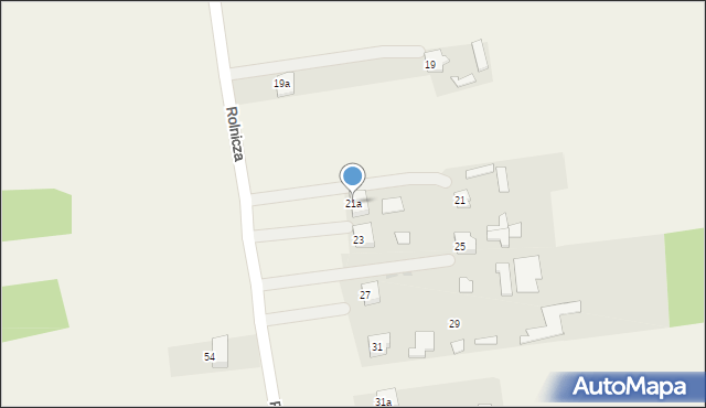 Aleksandria Pierwsza, Rolnicza, 21a, mapa Aleksandria Pierwsza