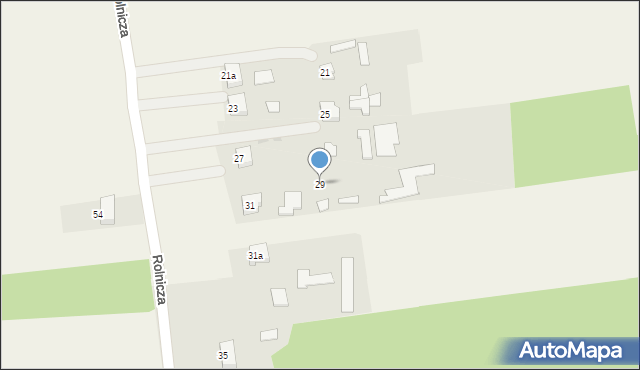 Aleksandria Pierwsza, Rolnicza, 29, mapa Aleksandria Pierwsza