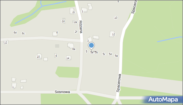 Alwernia, Różana, 5a, mapa Alwernia