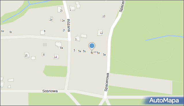 Alwernia, Różana, 5c, mapa Alwernia