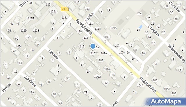 Andrespol, Rokicińska, 110, mapa Andrespol