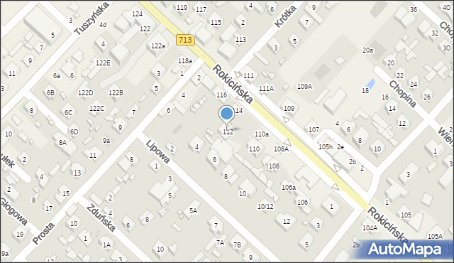 Andrespol, Rokicińska, 112, mapa Andrespol