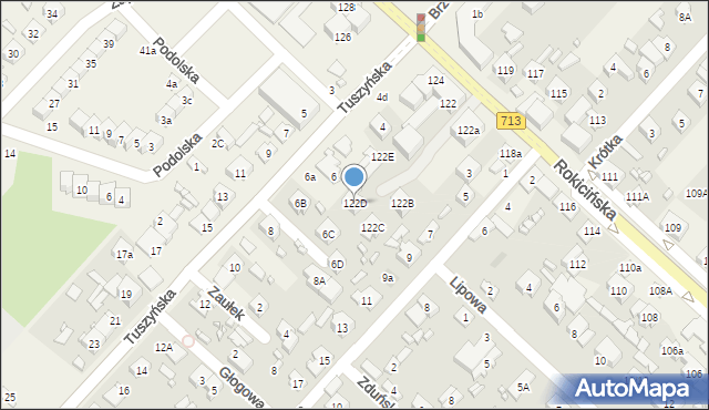 Andrespol, Rokicińska, 122D, mapa Andrespol