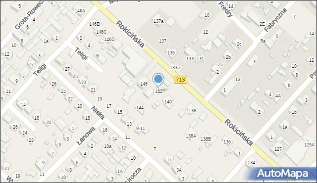 Andrespol, Rokicińska, 142, mapa Andrespol