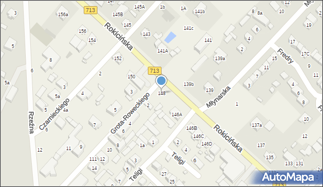 Andrespol, Rokicińska, 148, mapa Andrespol