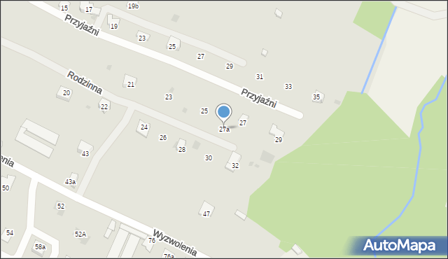 Andrychów, Rodzinna, 27a, mapa Andrychów