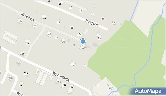 Andrychów, Rodzinna, 32, mapa Andrychów