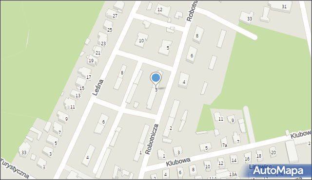 Augustów, Robotnicza, 3, mapa Augustów