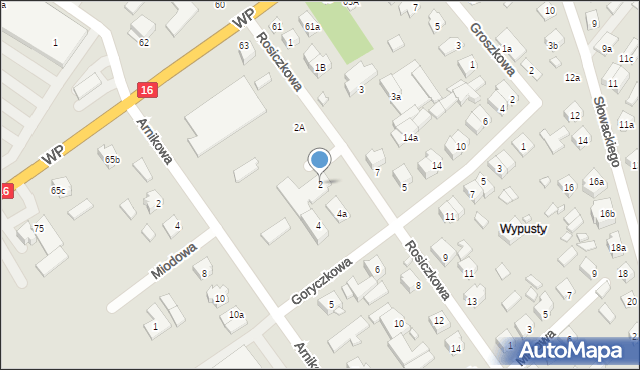 Augustów, Rosiczkowa, 2, mapa Augustów