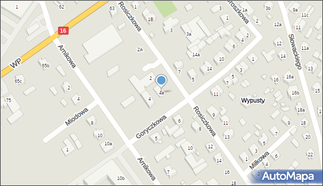 Augustów, Rosiczkowa, 4a, mapa Augustów